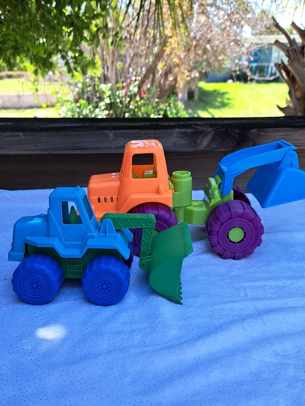 Green Toys Construction Vehicle Set Blue & Green